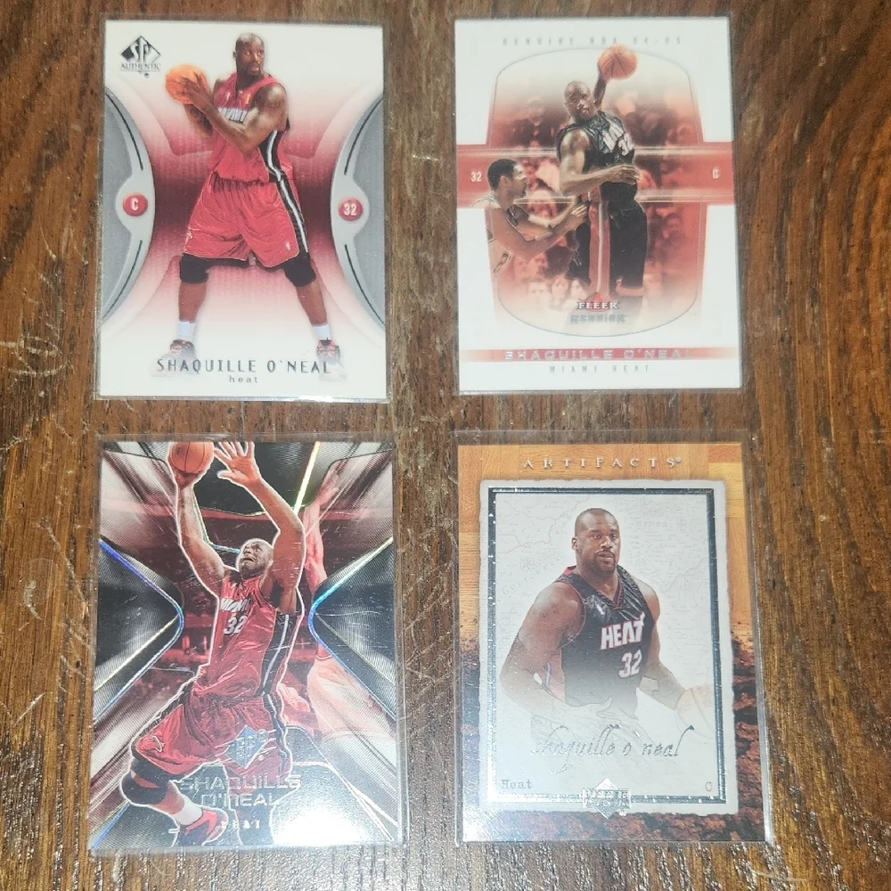 Set of 4 Shaquille O'Neal Basketball Trading Cards Fleer SP Upper Deck SPx